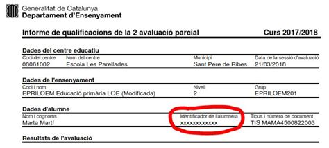 idalu como saberlo|Consulta de lidentificador de lalumne